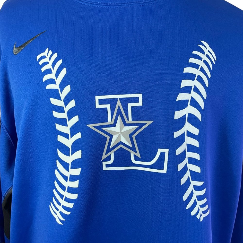 Nike | Men's Blue Therma-Fit Fleece lined Long Sleeve Athletic Sweatshirt 2XL - Picture 2 of 7